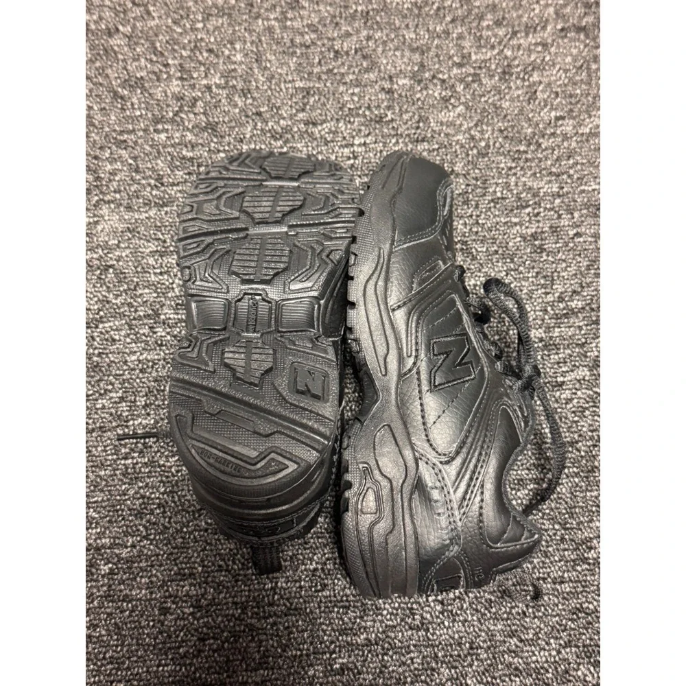 New Balance 621 Kids Cross Training Shoes Black Leather KX621BKP Size 13.5 Wide